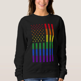 Moletom Lgbt American Flag Pride Rainbow Gay Lesbian Bisex