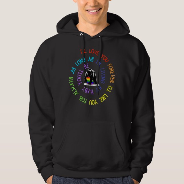 Moletom Lgbt Bear Mãe Eu Te Amo Para Sempre Eu Vou Gostar  (Frente)