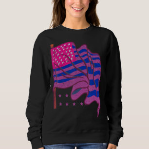 Moletom Lgbt Bi Pride Bisexuality USA Flag American Pride