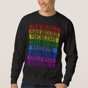 Moletom Lgbt De orgulho gay Mês O Mundo Tem Problemas Maio