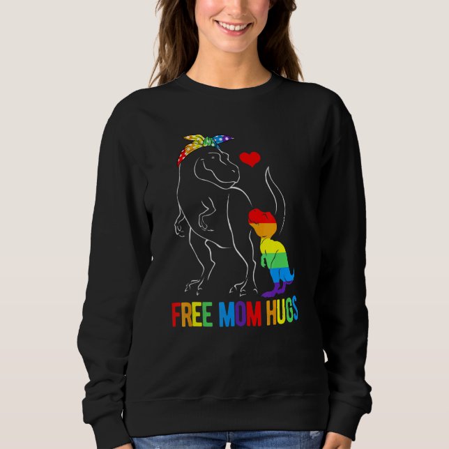 Moletom Lgbt Free Mãe Abraça Dinossauro Rex Mamasaurus All (Frente)