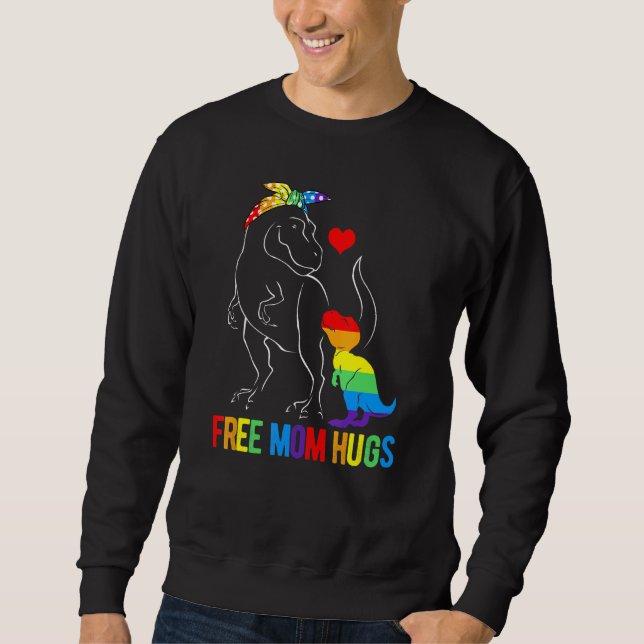Moletom Lgbt Free Mãe Abraça Dinossauro Rex Mamasaurus All (Frente)