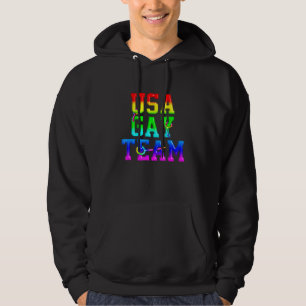 Moletom Lgbt Orgulho gay Transgender Rainbow Usa Team Mens