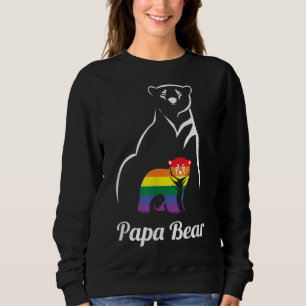 Moletom LGBT Papa Urso Orgulho gay Igual Direitos Arco-Íri