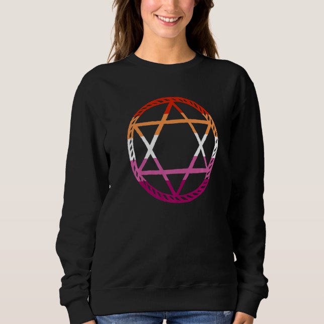 Moletom Lgbt Pentagram Gótico Lésbica (Frente)