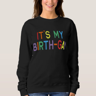Moletom Lgbt Pride Birthday Pun O Meu Gay de Nascimento