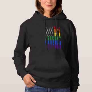 Moletom LGBT Rainbow USA Flag LGBT Gay transgender pride