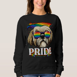 Moletom Lgbt Shih Tzu Orgulho gay Lgbtq Rainbow Flag Sungl