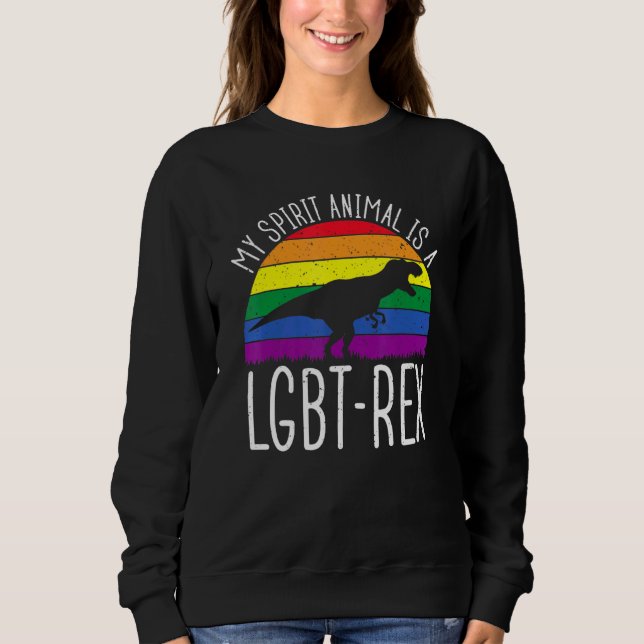 Moletom Lgbt - T-Rex Orgulho gay Lésbica Dinossaur Sunset (Frente)