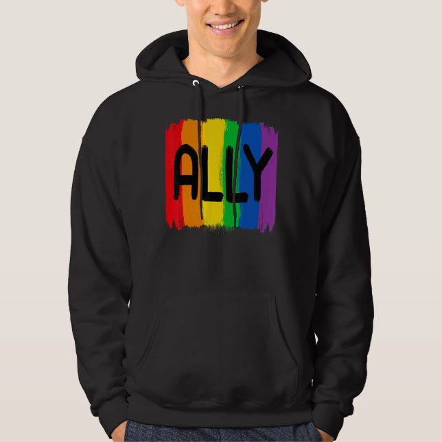 Moletom Lgbtq Ally Lgbt Lésbica Gay do Orgulho Bissexual M (Frente)
