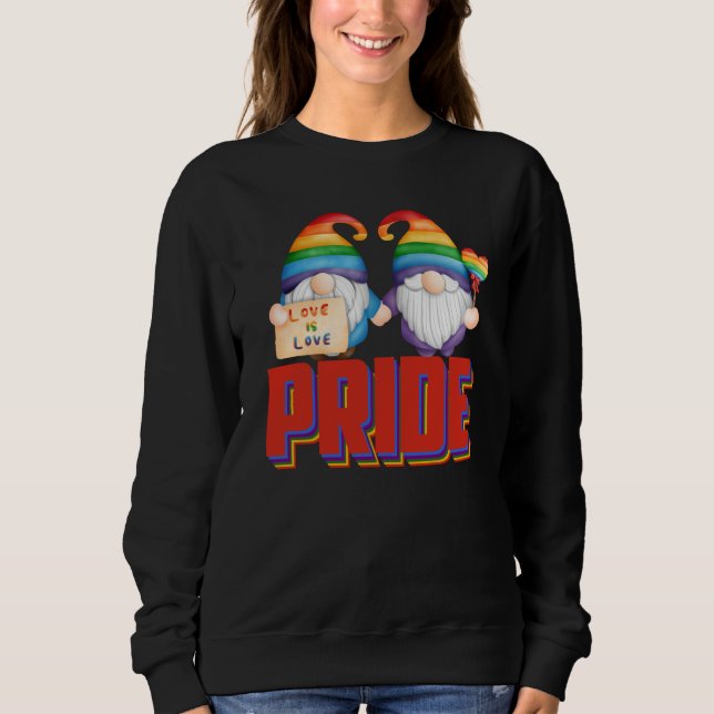 Moletom LGBTQ Gnome Pride Month 2023 Rainbow Gay Pride Par (Frente)