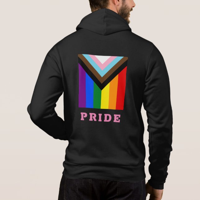 Moletom LGBTQ & Pride - Moda do Indicador de Progresso do  (Verso)