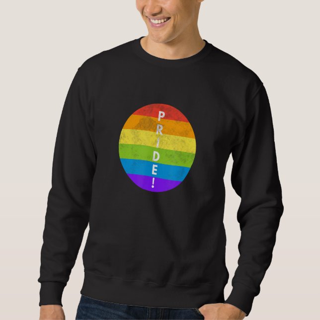 Moletom LGBTQ Pride Rainbow Flag Equality Gay Lesbian Tran (Frente)
