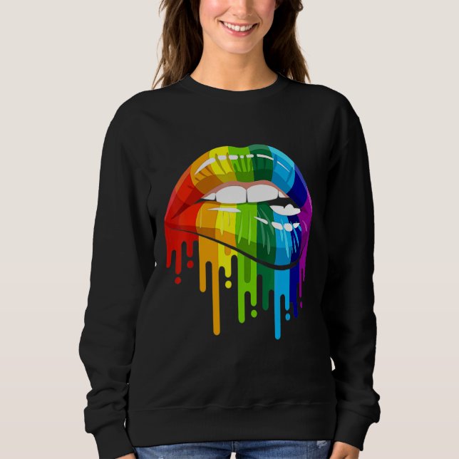 Moletom LGBTQ Rainbow Lip Gay Pride 3 (Frente)