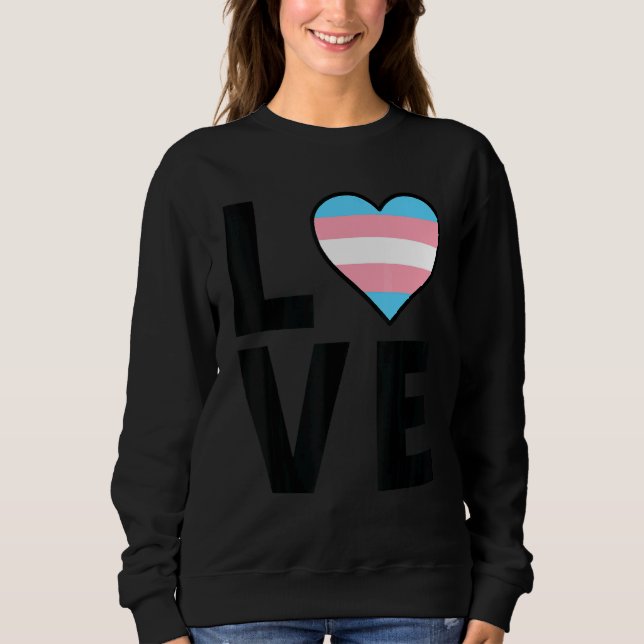 Moletom Lgbtq Transgender Flag Heart Lgbtqia+ Love Transg (Frente)