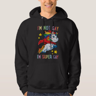 Moletom LGBTQ Unicorn Super Orgulho gay LGBT Ally Rainbow