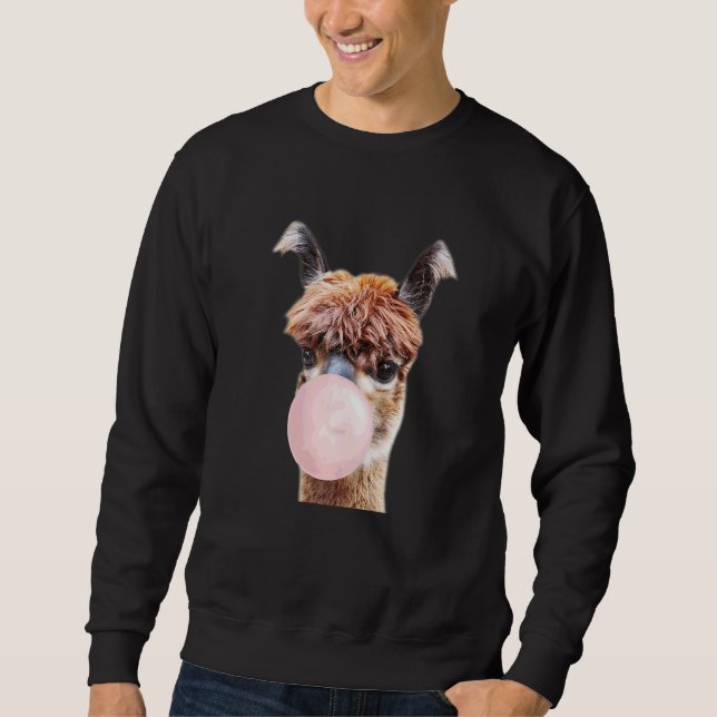 Moletom Lhama Alpaca Chiclete de Borracha Vida de Fazendei (Frente)