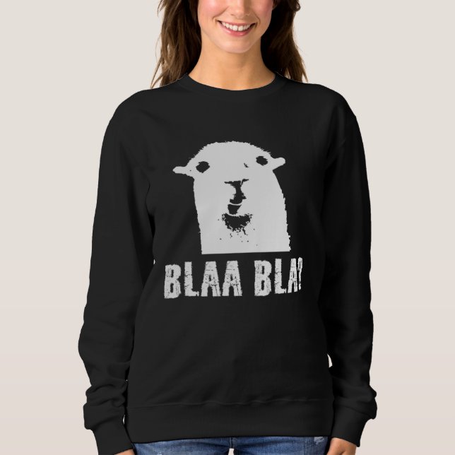 Moletom Lhama Engraçada Bla Blaa (Frente)