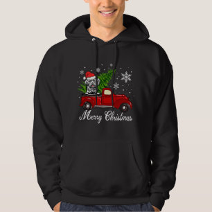Moletom Lhasa Apso Cachorro Caminhão Vermelho Feliz Natal