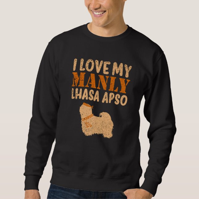 Moletom Lhasa Apso Canine Pet Manly Boy Raça Gênero (Frente)