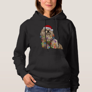 Moletom Lhasa Apso Natal Luz Xmas Cachorro Papais noeis H