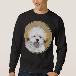 Moletom Lhasa Apso Puppy Painting - Arte De Cachorro Origi