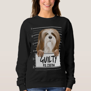 Moletom Lhasa Apsos Mugshot Guilty Dog