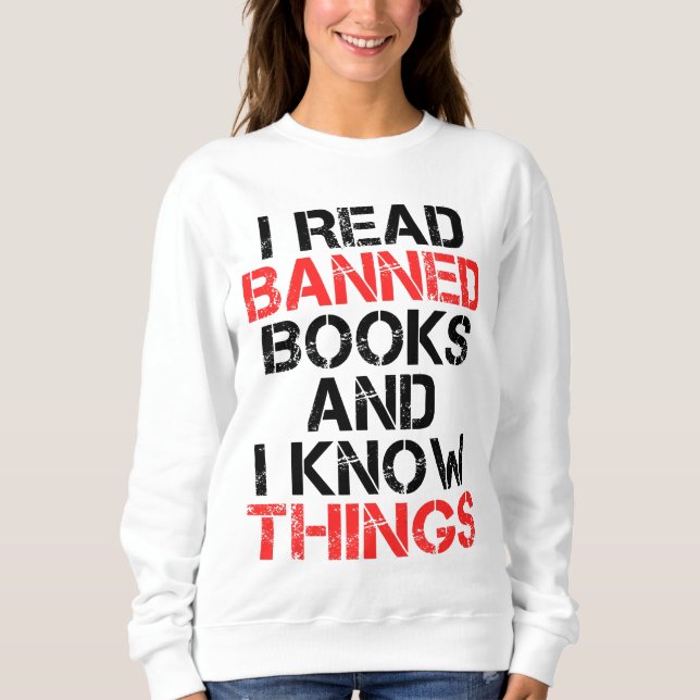 Moletom Li Livros Banidos E Sei Coisas (Frente)