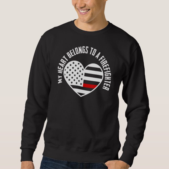 Moletom Li Vermelho, Esposa do Bombeiro de Bandeira Americ (Frente)