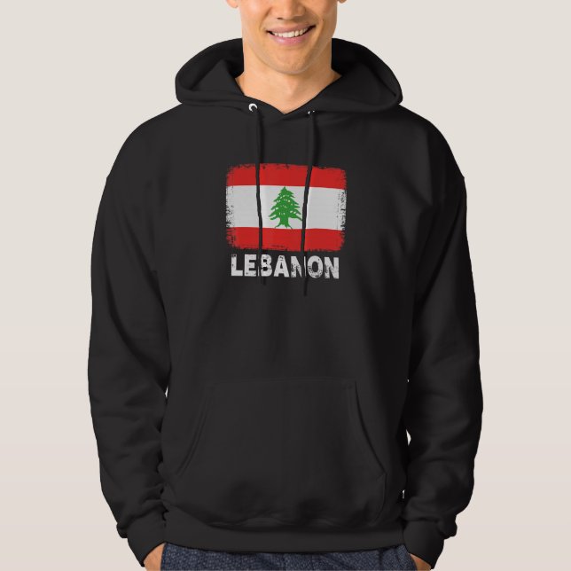 Moletom Líbano apoia Pessoas libanesas homens (Frente)