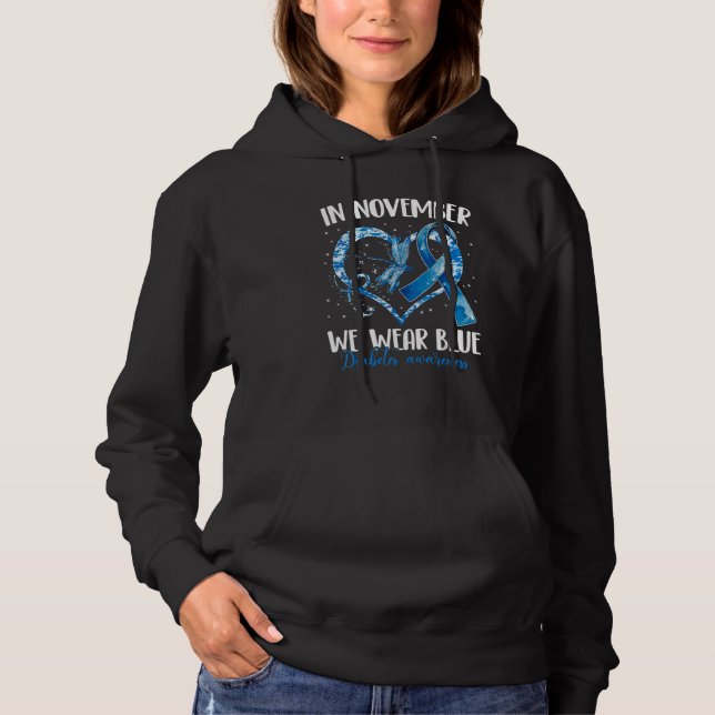 Moletom Libélula Em Novembro Nós Usamos Azul Conscientizaç (Frente)