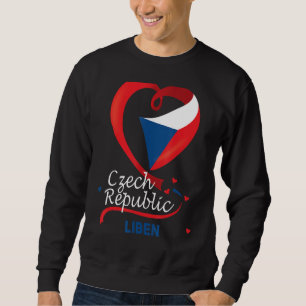 Moletom Liben República Checa Bandeira do Coração Casaco d