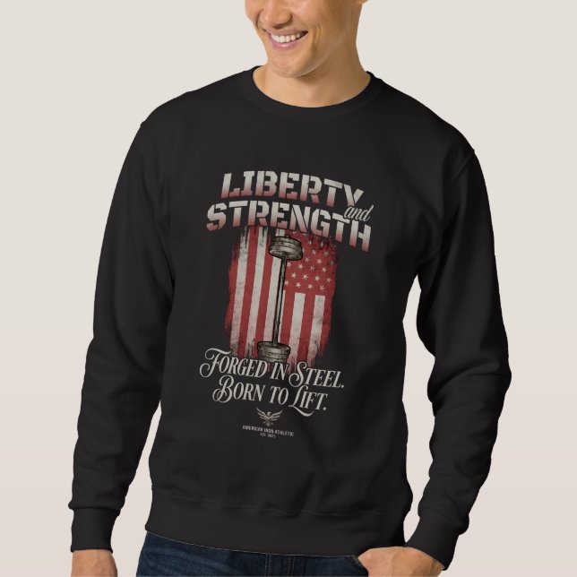 Moletom Liberdade Força Forjada em Aço | American Iron Ath (Frente)