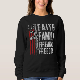 Moletom Liberdade para a Família Fé - Pro God Guns Usa F