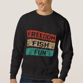 Moletom Liberdade Peixe Diversão Design Rústico