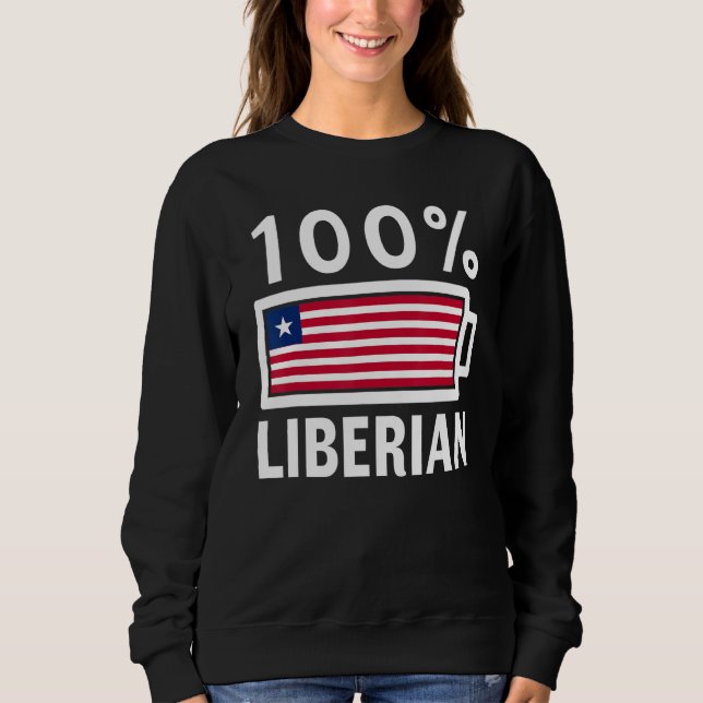 Moletom Libéria Flag 100 Battery Power Tee da Libéria (Frente)