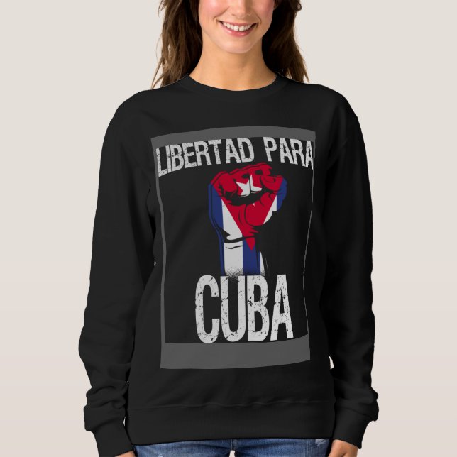 Moletom Libertad Para Cuba SOS Cuban Pro Freedom Movement (Frente)