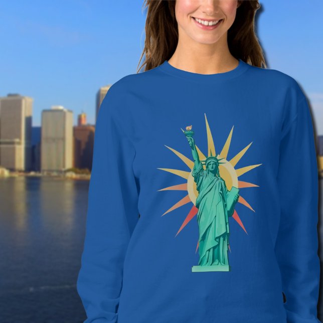 Moletom Liberty  Statue & Rising Sun  Sweatshirt (Criador carregado)