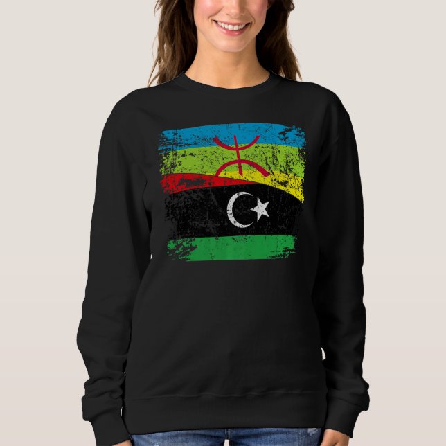 Moletom Libiyan Roots Half Amazigh Flag Orgulhento Libiyan (Frente)