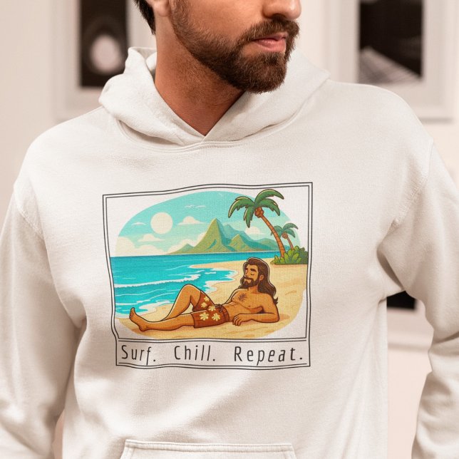 Moletom Lifestyle: Surf. Chill. Repeat. (Criador carregado)