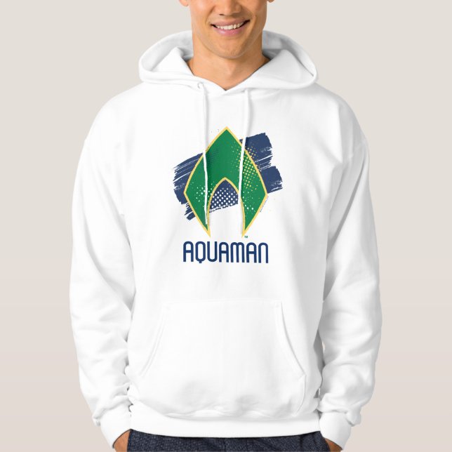 Moletom Liga da Justiça | Símbolo de Aquaman Pincel e Meio (Frente)