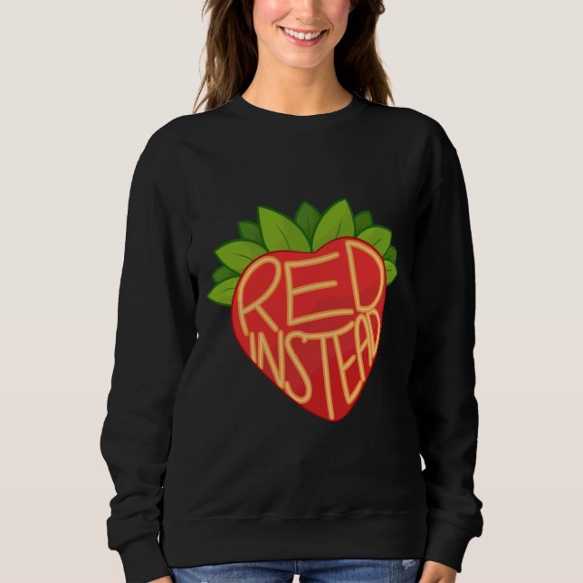 Moletom Light It Up Red Instead Autism Awareness Strawberr (Frente)