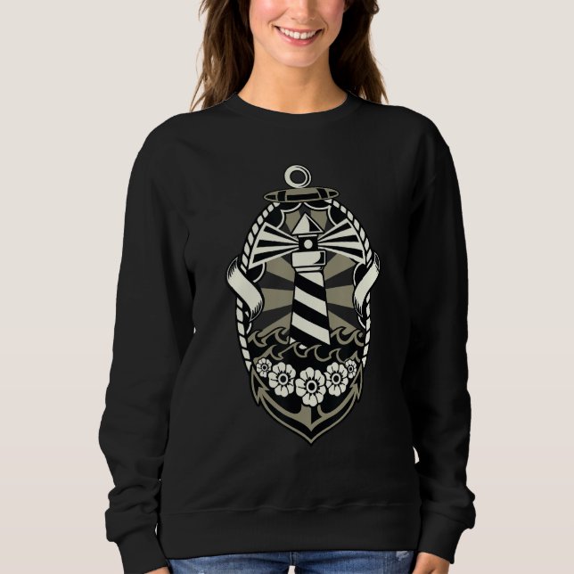 Moletom Lighthouse Sailor Sea Anchor Ocean Side Lighthouse (Frente)