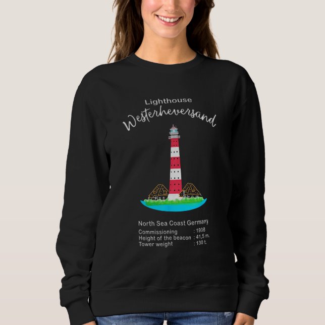 Moletom Lighthouse Westerheversand North Sea Coast Germany (Frente)