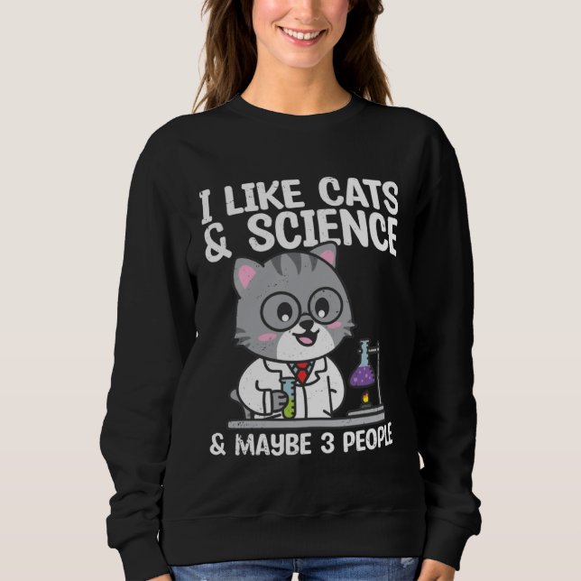 Moletom Like Cats And Science Pet Animals  Cat Owner Graph (Frente)