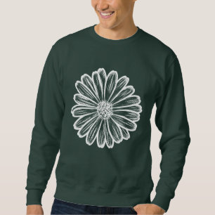 Moletom Linda Flor de Margarida, Ilustração de Meio-Tons