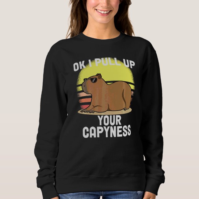 Moletom Lindo Capivara Ok Eu Chego Capivara Meme Retro (Frente)