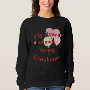 Moletom Lindo e engraçado design de cachorro Greyhound Lov