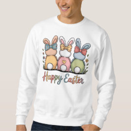 Moletom Lindos Coelhos de Páscoa Pastel | Feliz Floral Ale