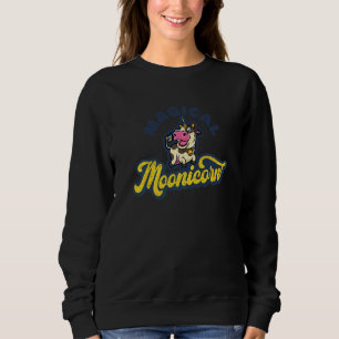 Moletom Lindos Homen Mulheres Moonicorn Mágico Unicórnio V